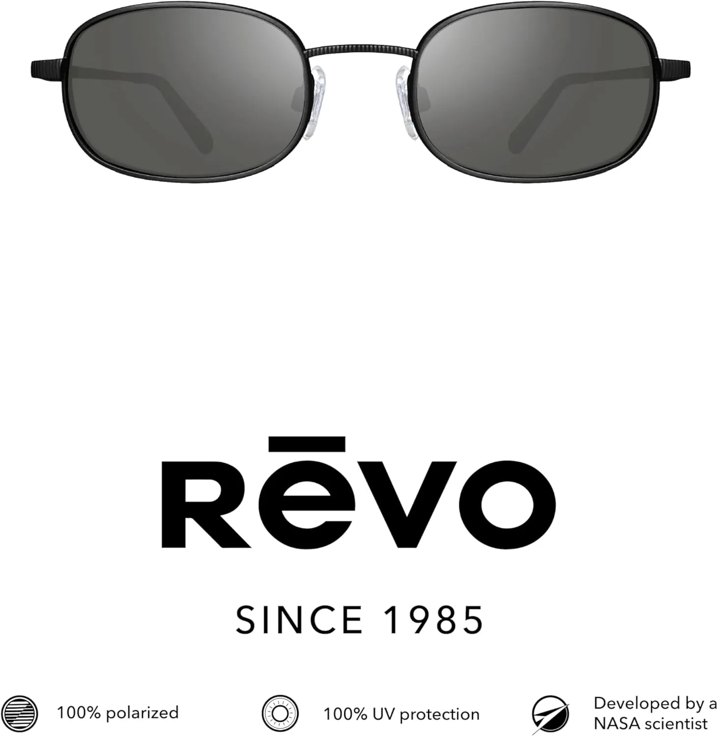 Revo Sunglasses Cobra: Polarized Crystal Glass Lens with Stainless Steel Round Frame