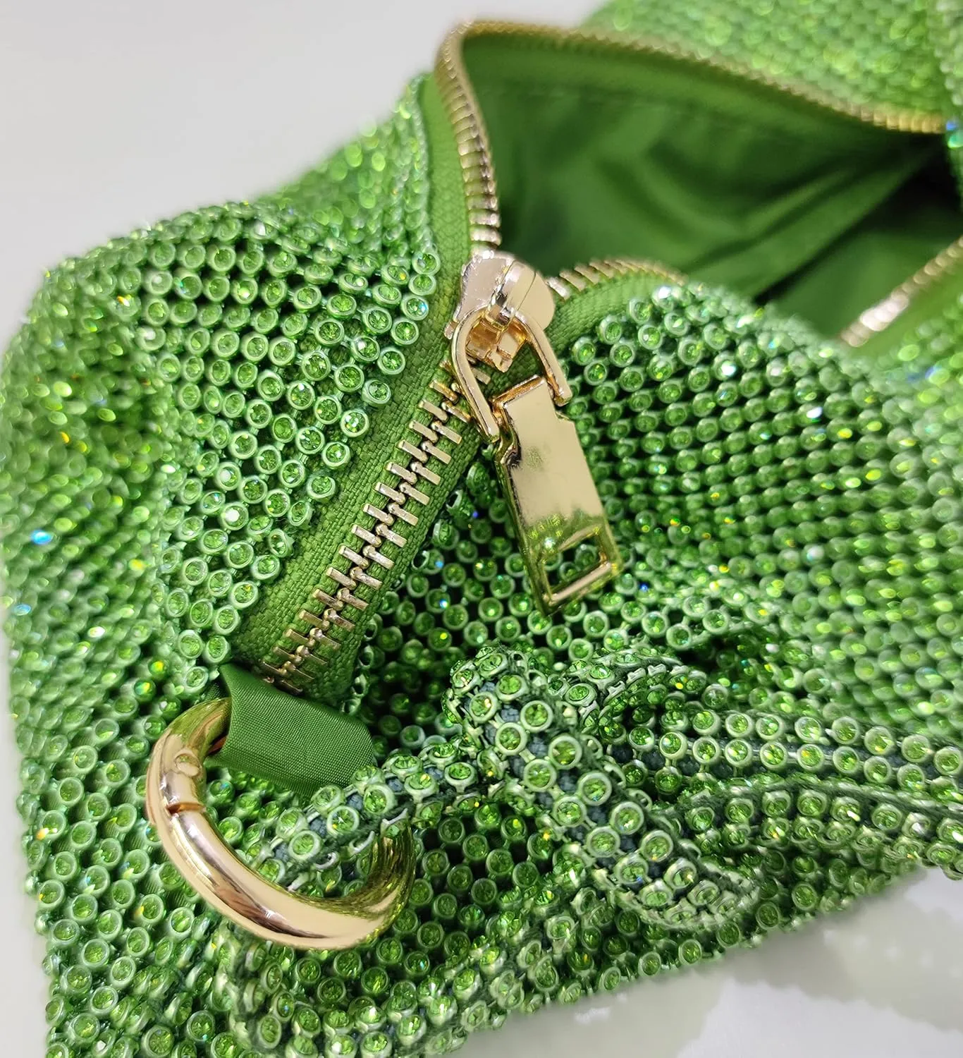 Rhinestone Hobo Bag for Women Rhinestone Purses Sparkly Evening Handbag Shiny Diamond Purse for Wedding Parties 2024