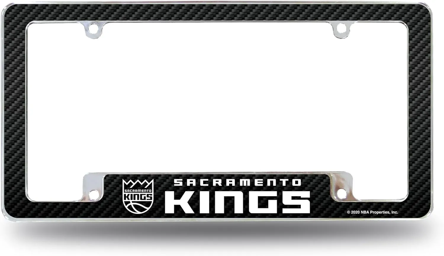 Rico Industries NBA Basketball Primary 12" x 6" Chrome All Over Automotive License Plate Frame for Car/Truck/SUV
