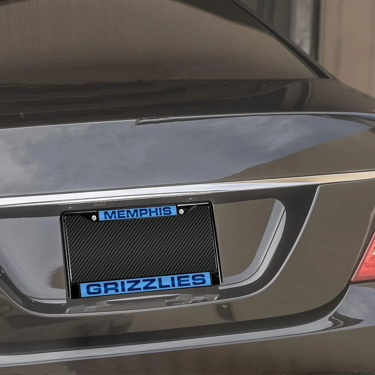 Rico Industries NBA Black Laser Cut Chrome Frame 12" x 6" Black Laser Cut Chrome Frame - Car/Truck/SUV Automobile Accessory