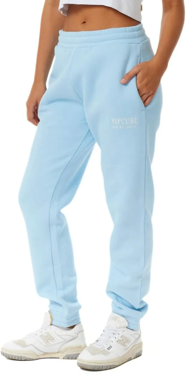 Rip Curl Women's Surf Staple Fleece Sweatpants with Elastic Waist and Cuffs