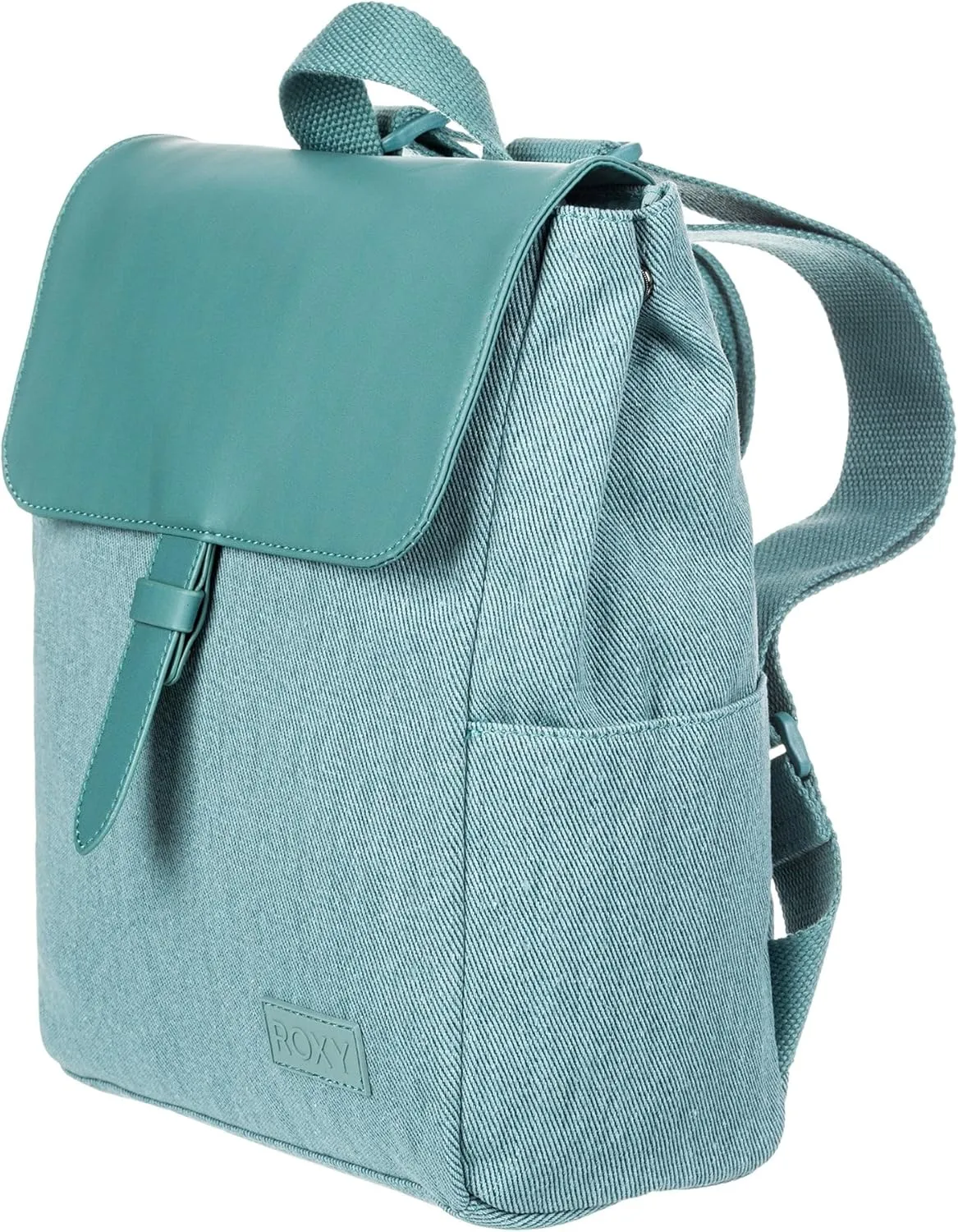 Roxy Women's Fashionable 7L Melting Spot Small Backpack Bag w/Adjustable Straps and Flap Closure, Mineral Blue