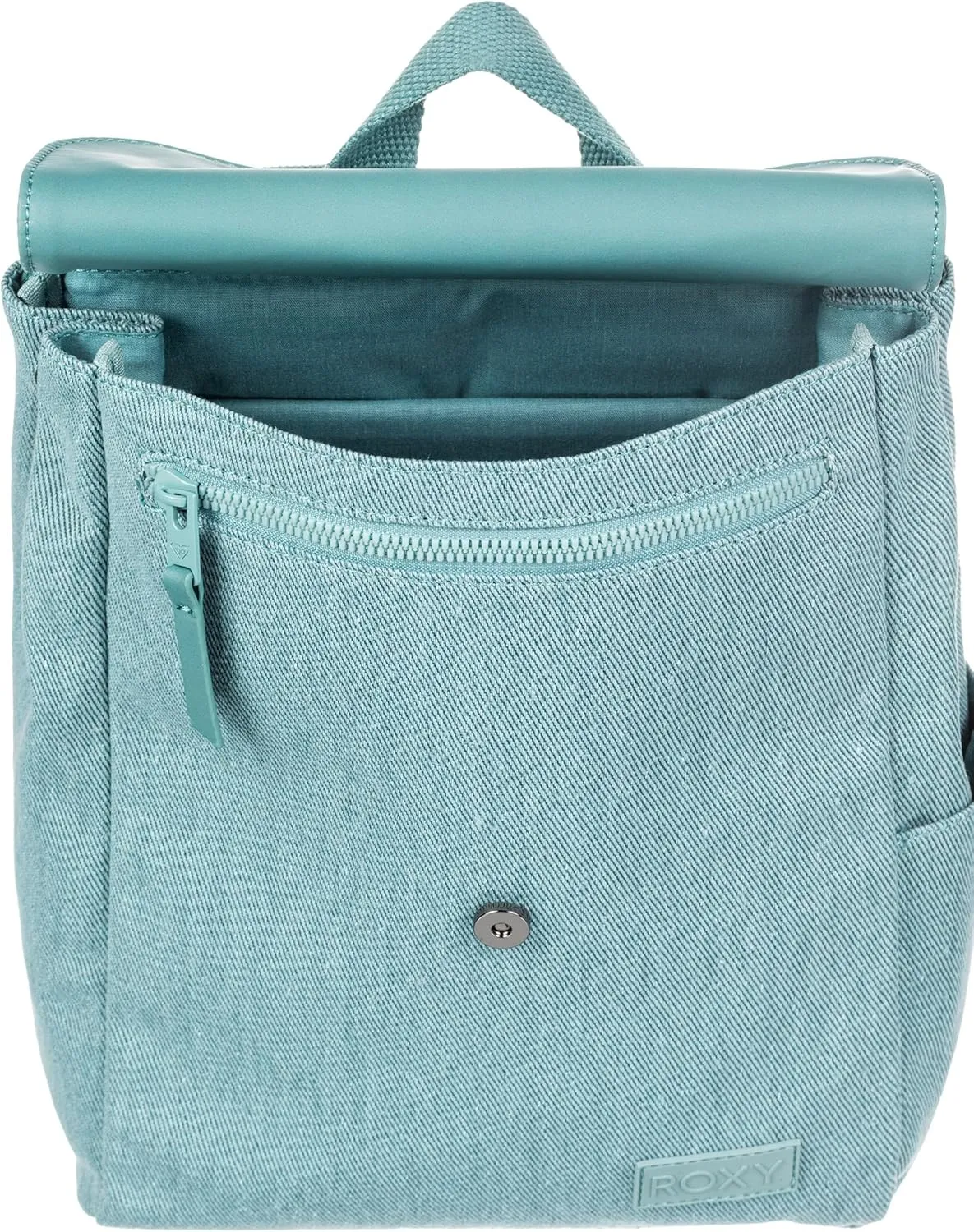 Roxy Women's Fashionable 7L Melting Spot Small Backpack Bag w/Adjustable Straps and Flap Closure, Mineral Blue