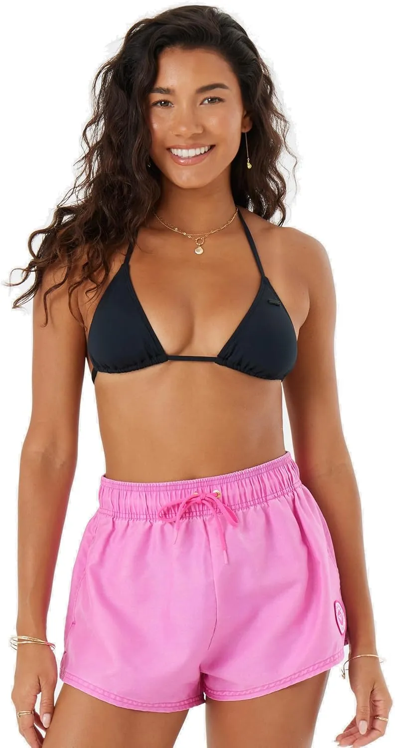 Roxy Women's Swim Elastic Waist Drawcord Casual Summer Beach Cover-up Board Shorts