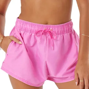Roxy Women's Swim Elastic Waist Drawcord Casual Summer Beach Cover-up Board Shorts