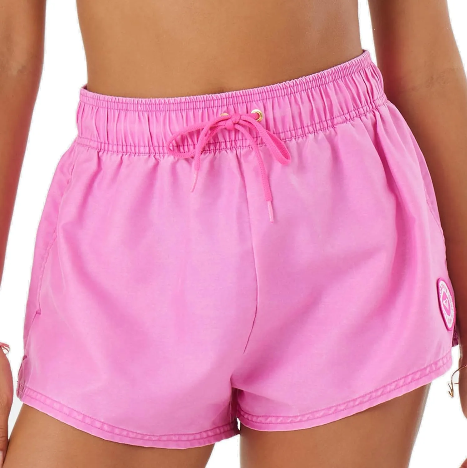 Roxy Women's Swim Elastic Waist Drawcord Casual Summer Beach Cover-up Board Shorts