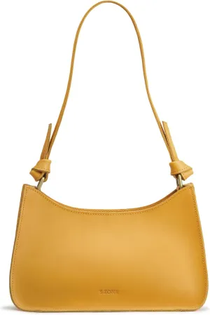 S-ZONE Leather Shoulder Bags for Women Small Shoulder Purse Handbags Clutch Hobo Bag Cute Purses