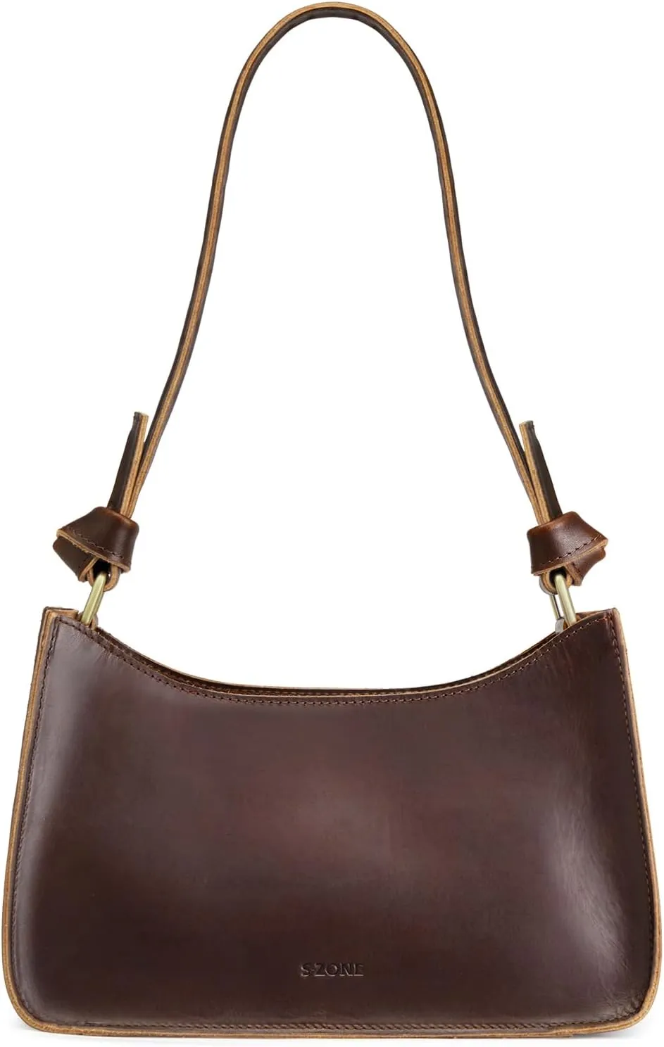 S-ZONE Leather Shoulder Bags for Women Small Shoulder Purse Handbags Clutch Hobo Bag Cute Purses