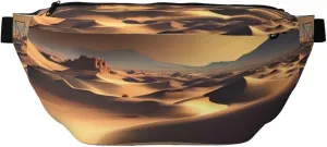 Sahara Desert Crossbody Waist Bag.Large Capacity, Waterproof And Dustproof, Secure Zipper, Suitable For Travel And Outdoor Activities.