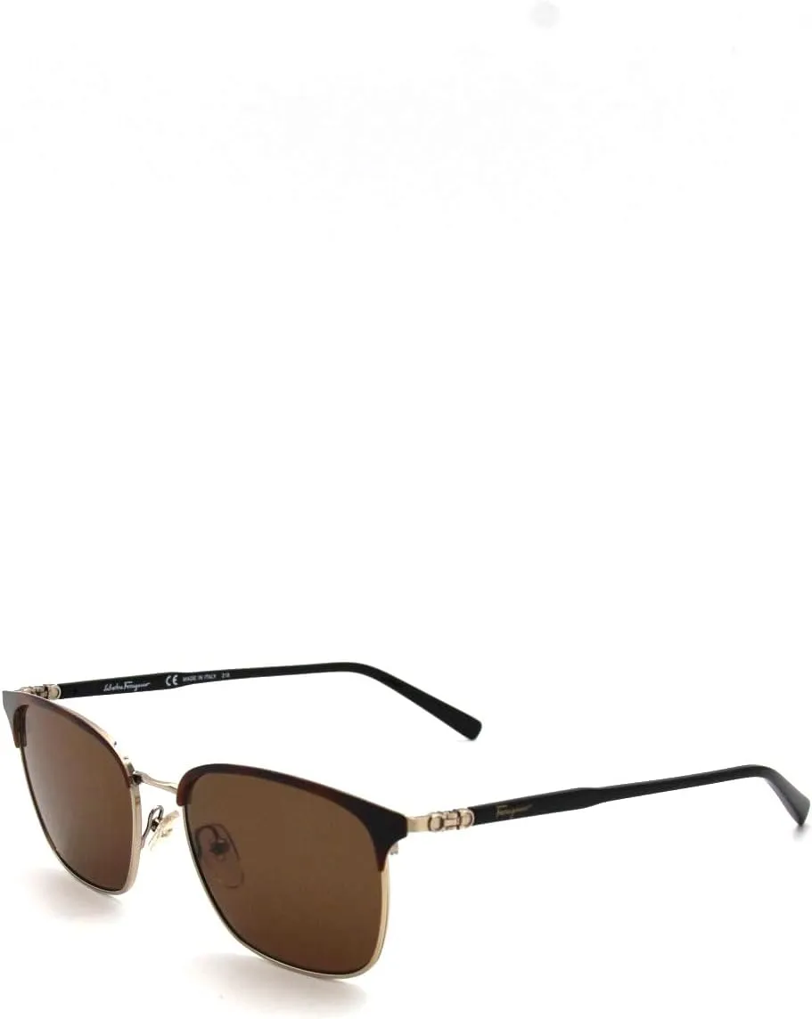 Salvatore Ferragamo SF180SM Havana/Shiny Gold/Solid Brown One Size
