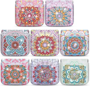 Sanwuta Mandala DIY Diamond Painting Coin Purse Holder Makeup Bags Bulk Cosmetic Wallet Diamond Painting Kits Pocket