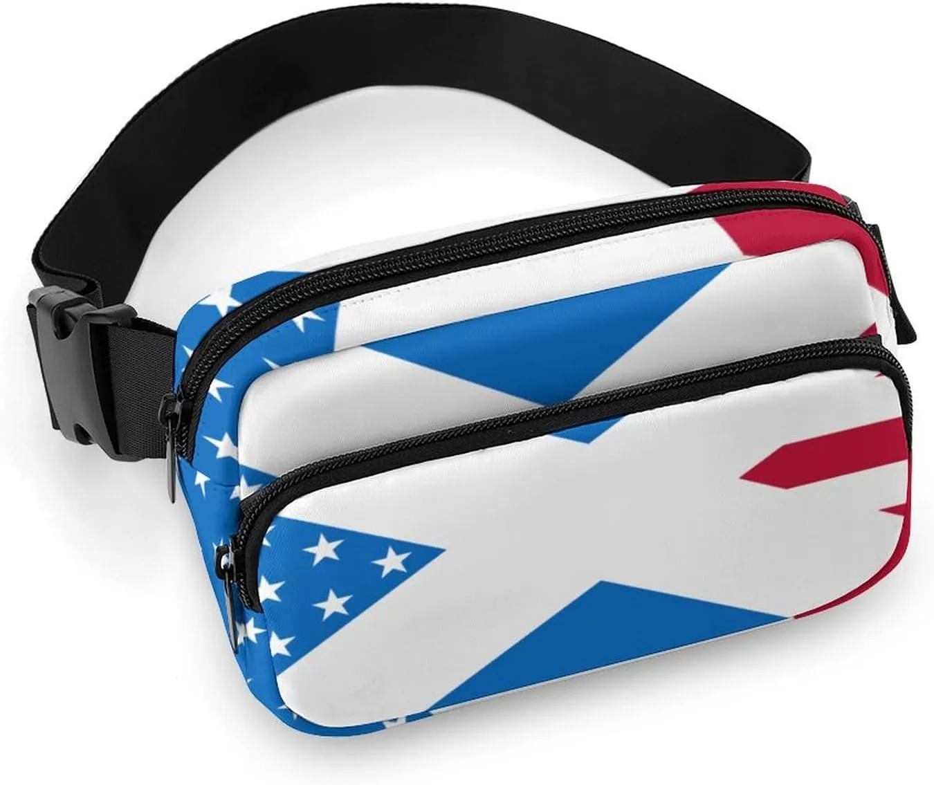 Scotland U.S. Flag Mix Fashion Fanny Pack Belt Bag Crossbody Bags for Women Men Waist Bag with Adjustable Strap