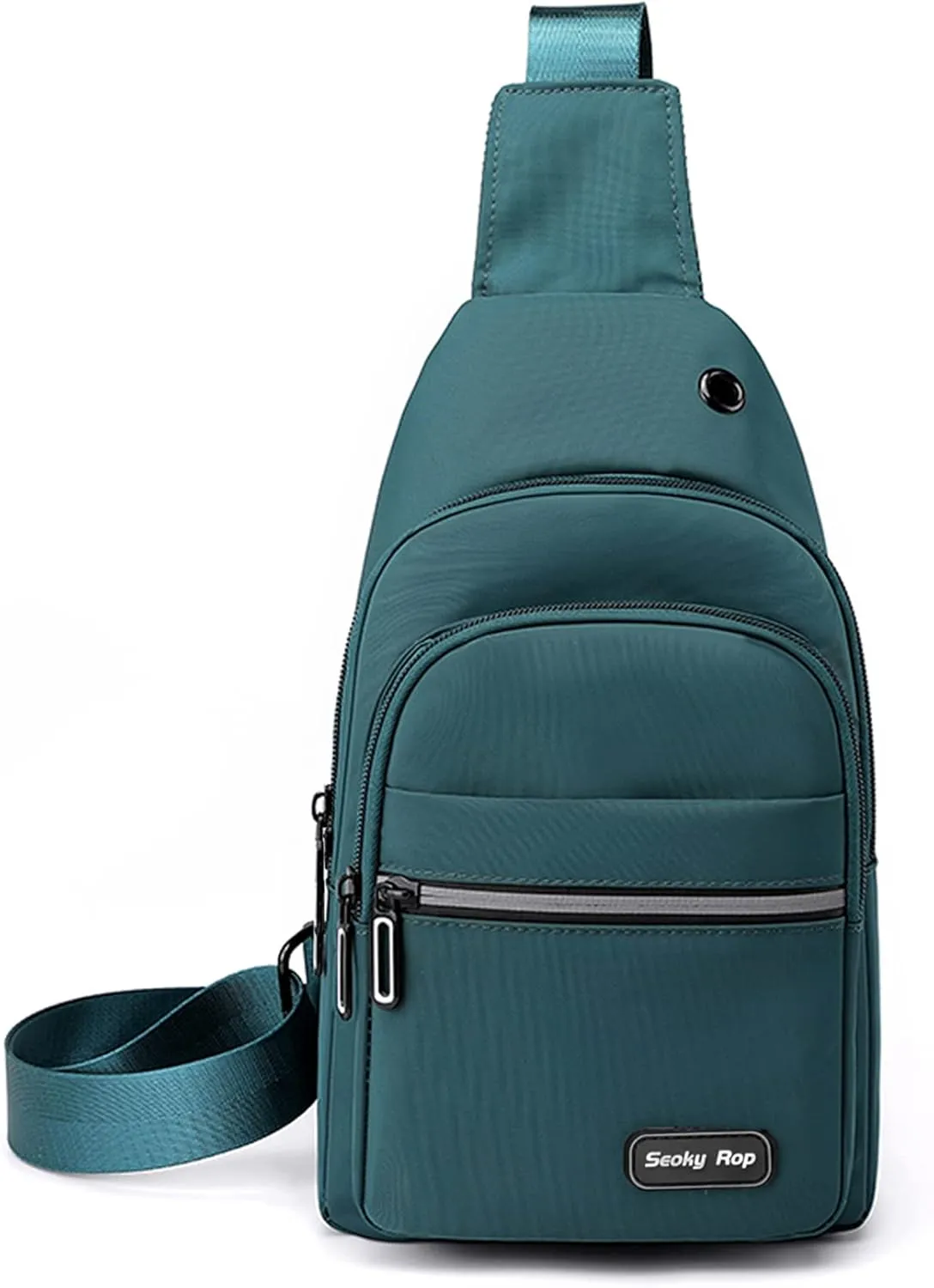 Seoky Rop Sling Bag Crossbody Backpack for Men Women Multipurpose Chest Shoulder Bag for Travel Hiking Daypack Green