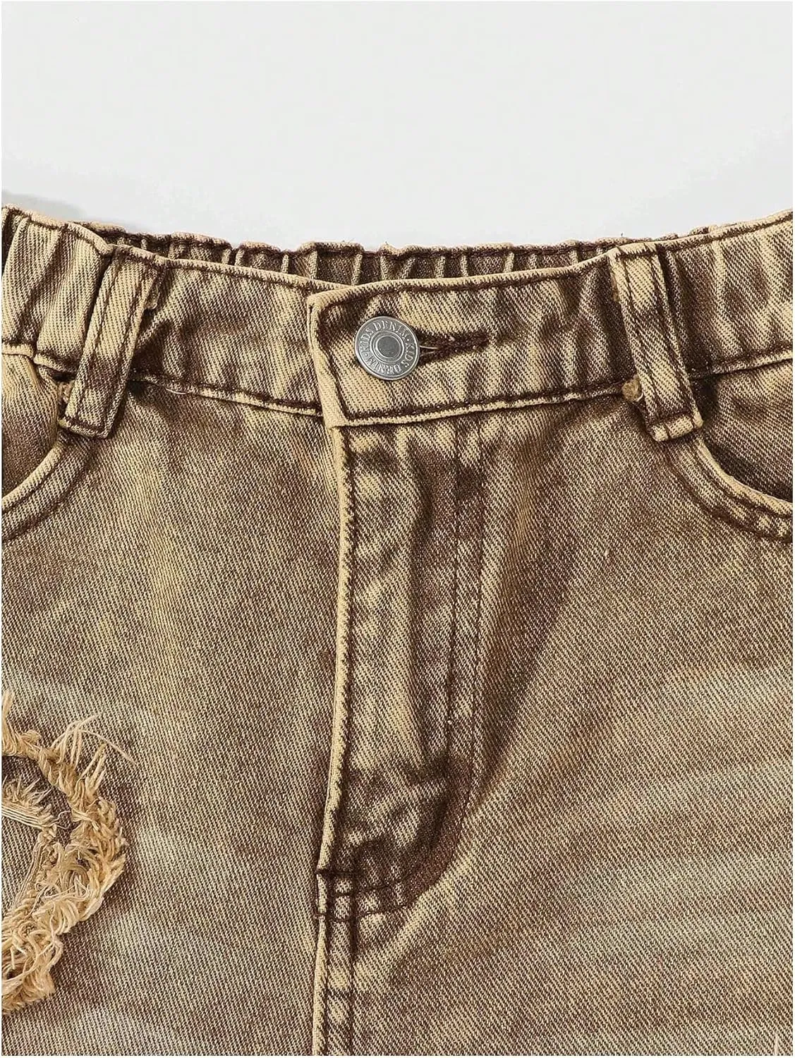 SHENHE Girl's Y2K Heart Applique Elastic High Waist Jeans Wide Leg Loose Denim Pants