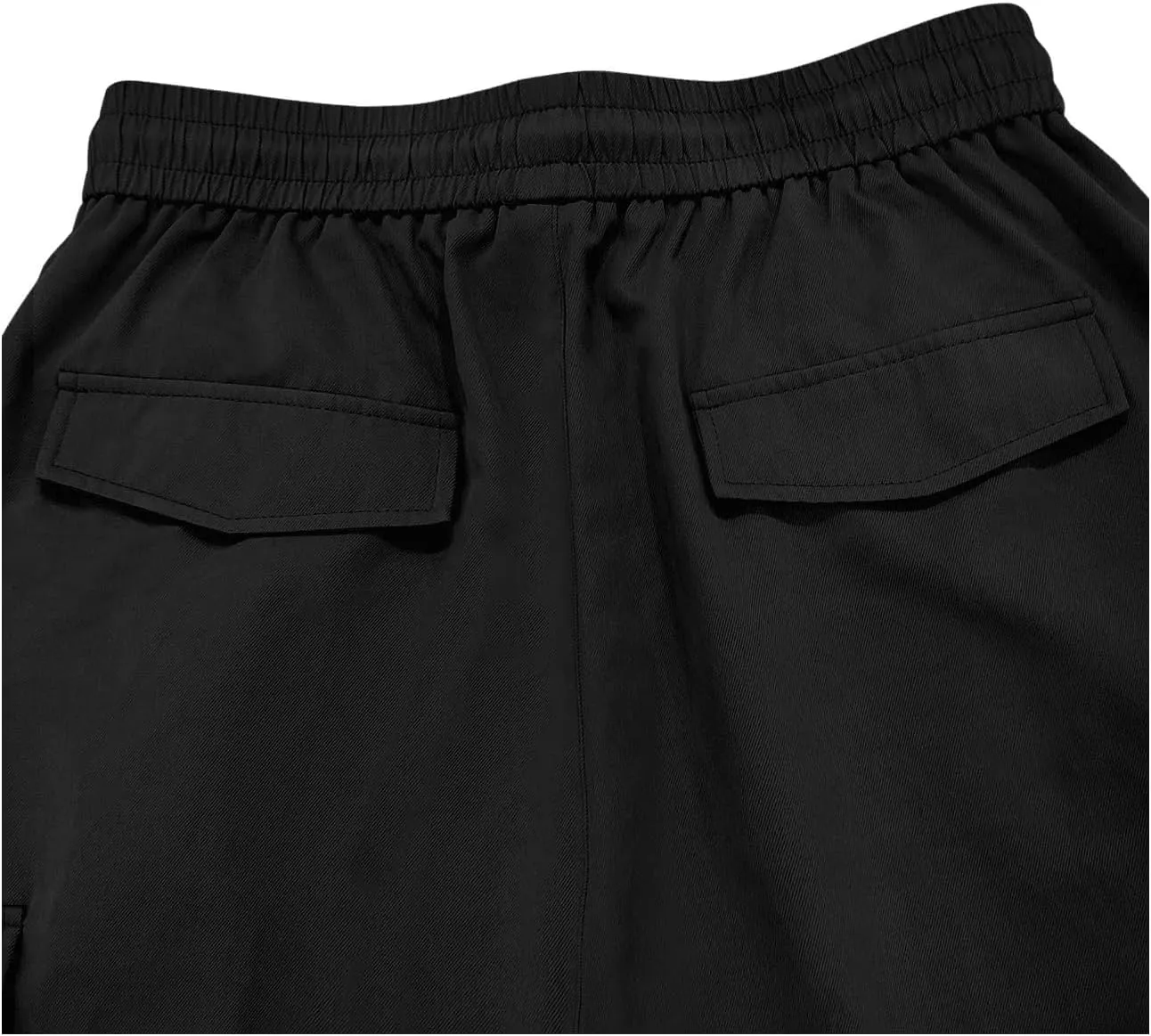 SHENHE Men's Elastic Waist Drawstring Loose Outdoor Hiking Streetwear Cargo Pants