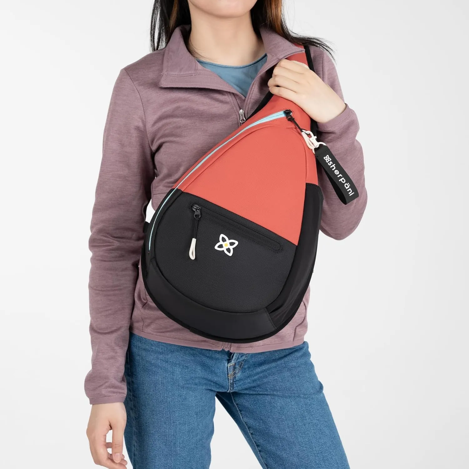 Sherpani Esprit, Sling Backpack, 10L Travel Bag, Women Shoulder Sling Purse, Crossbody Backpack, Sling Pack, Travel Gifts for Mothers Day 2025, RFID Protection, Fits 10 Inch Tablet (Reef)