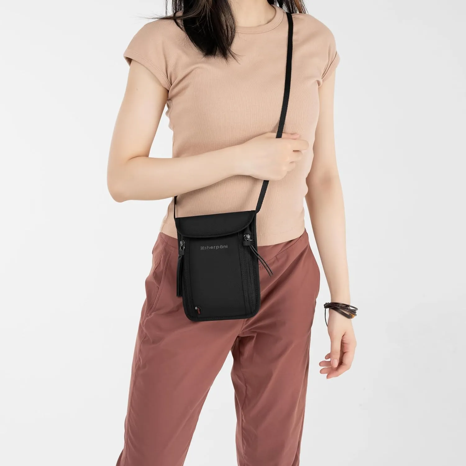 Sherpani Piper, RFID Blocking Neck Wallet, Secure Neck Pouch, Stylish Travel Pouch, Passport Holder for Women