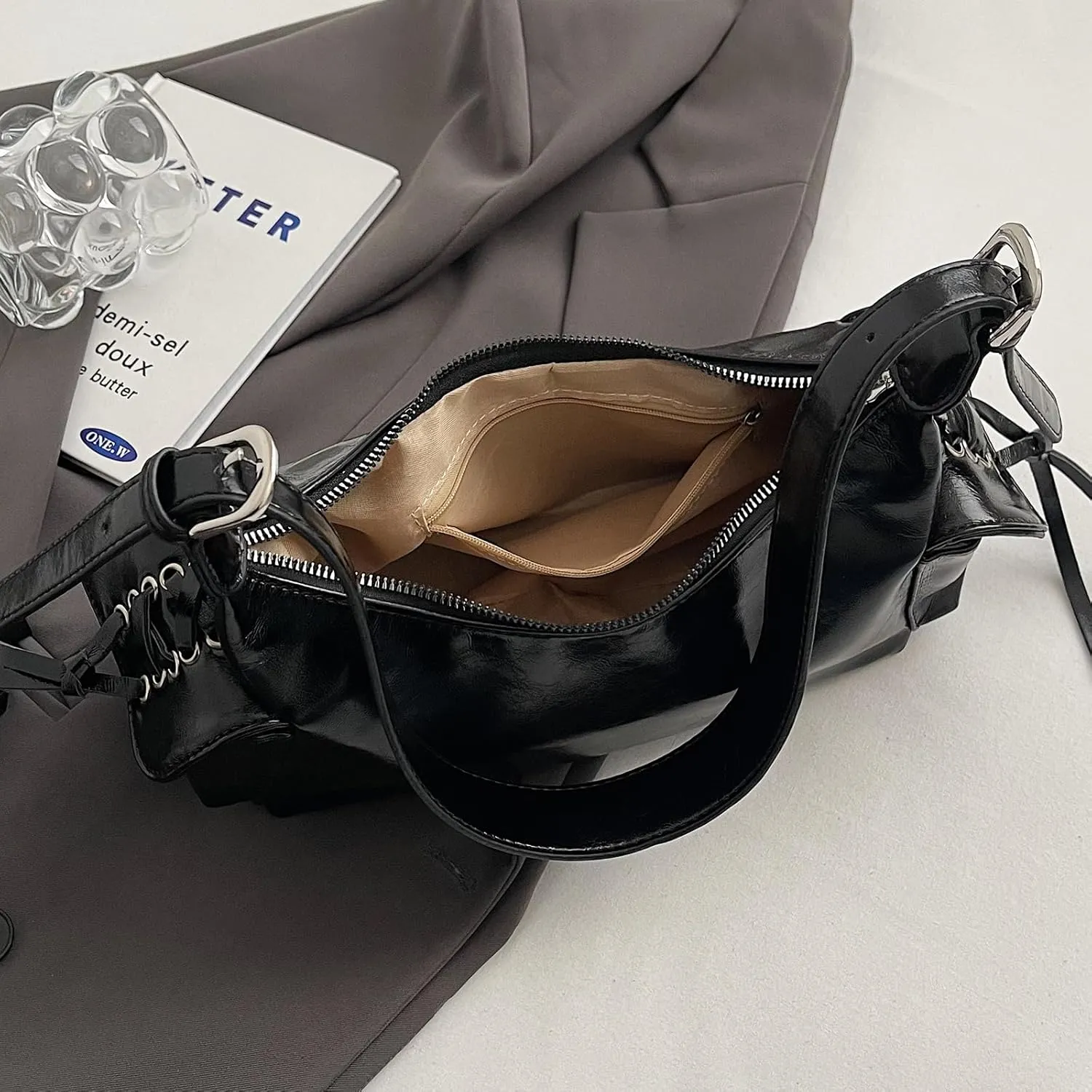 Shoulder Bag for Women,Multi Pockets Hobo Handbags Cute Crossbody Bag Purse with Adjustable Strap