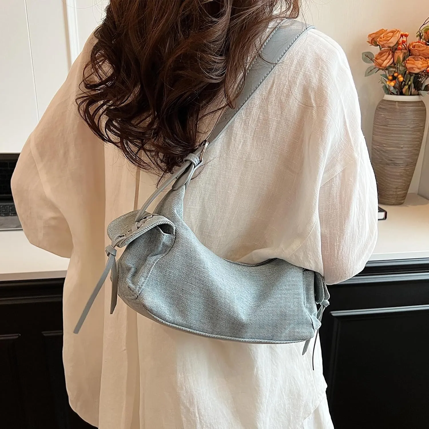 Shoulder Bag for Women,Multi Pockets Hobo Handbags Cute Crossbody Bag Purse with Adjustable Strap