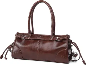 Shoulder Purse PU Leather Handbag for Women Top Handle Bag Satchel Purses