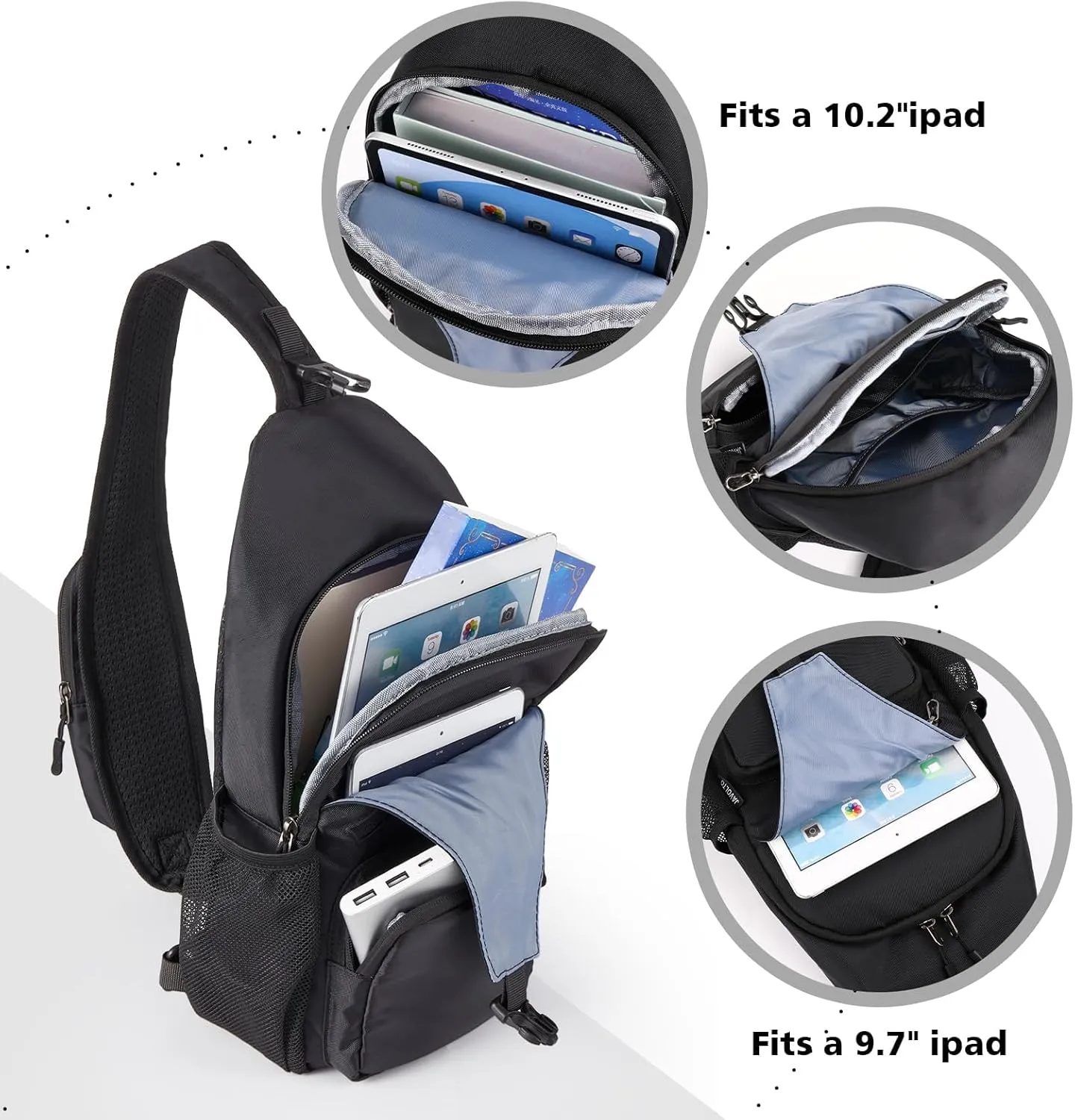 Sling Bag for men Crossbody Shoulder Backpack Chest Bag Travel Hiking Daypack