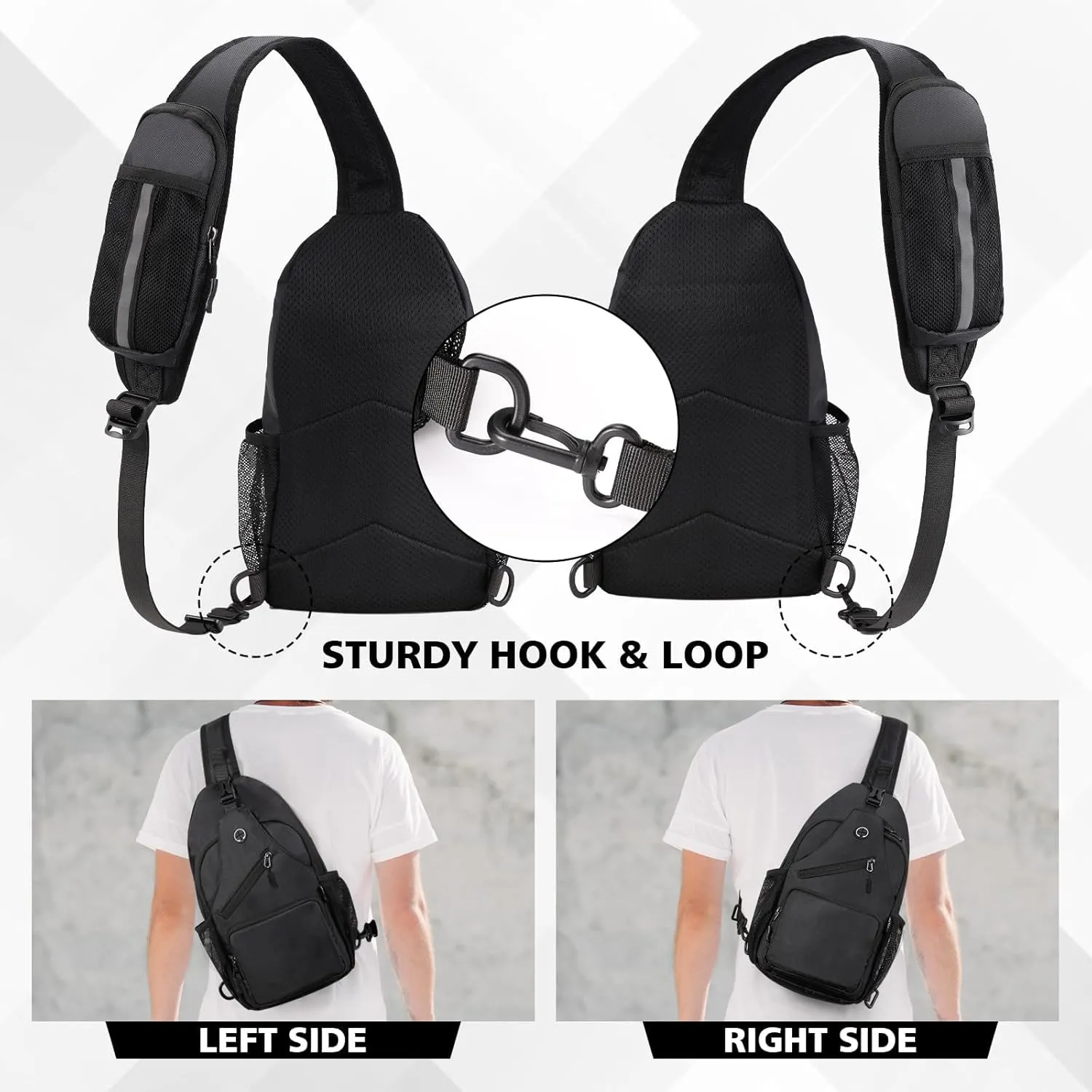 Sling Bag for men Crossbody Shoulder Backpack Chest Bag Travel Hiking Daypack