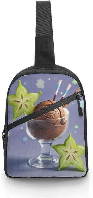 Sling Bag for Men Women Ice Cream Holy Day Sling Backpack Chest Bag Casual Daypack Crossbody Bag for Travel