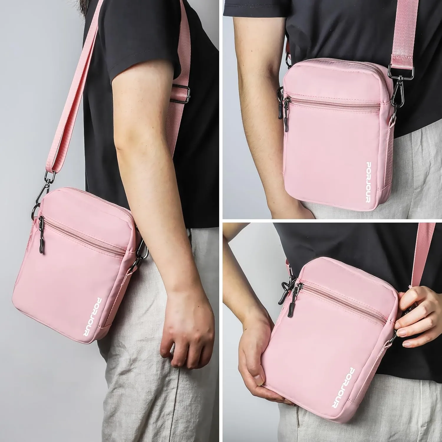 Small Crossbody Bag with Longer & Wider Adjustable Strap for Women & Men, Lightweight Travel Purse, Shoulder Handbag