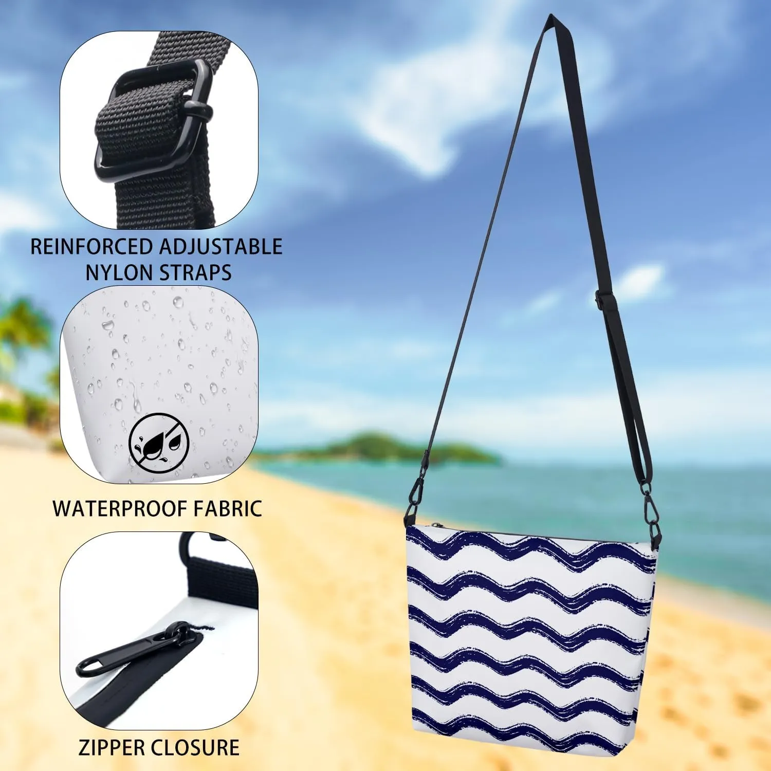 Small Sling Backpack Crossbody Bags Women,Monogram Initial Waterproof Chest Bag Daypack Fanny Pack Cross Body Bag Outdoors
