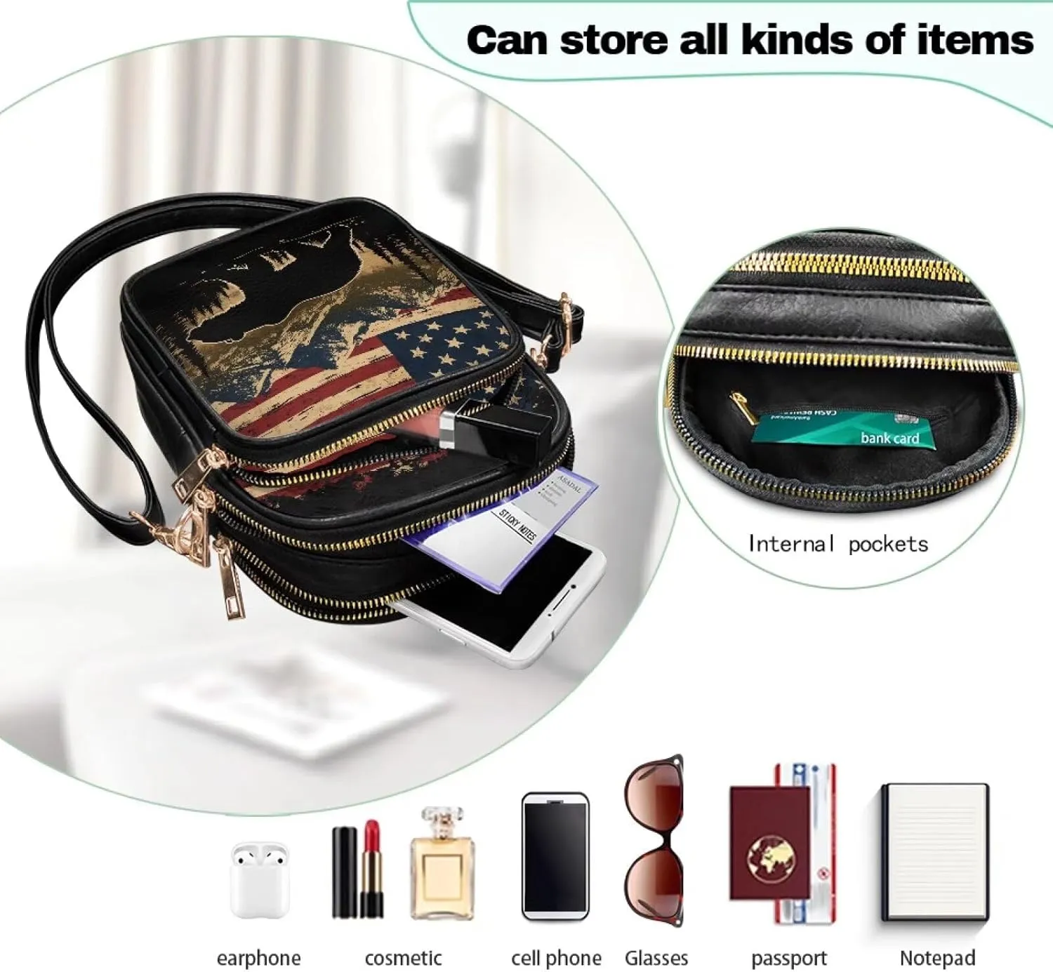 Small Sling Bag for Women Crossbody Purse Womens Crossbody Cell Phone Purse Holder Wallet Satchel Handbags