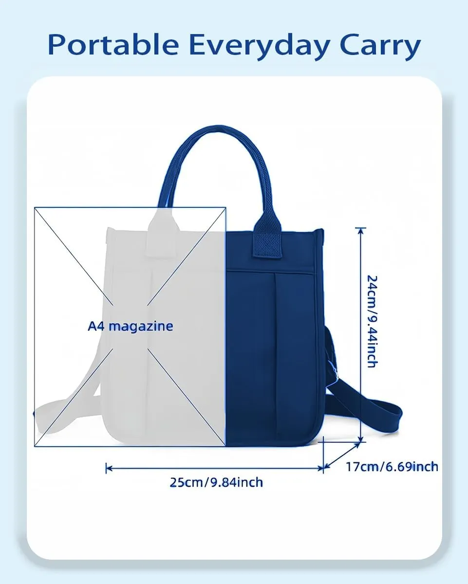 Small Tote Bag with Zipper Tote Bag for Women Nylon Satchel Hobo Bag Messenger Bag