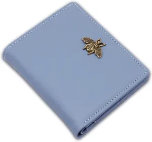 Small Women Wallet RFID Blocking Bifold Pocket Wallet Slim Compact Ladies Purse Mini Wallets For Women (Blue)