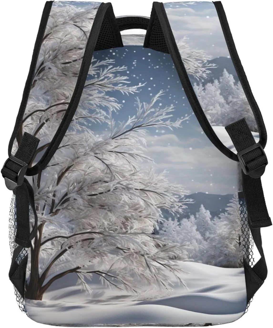 Snowflake Pine Tree Backpack for Men Women Casual Daypack Laptop Backpack Computer Bag Travel Laptop Bag