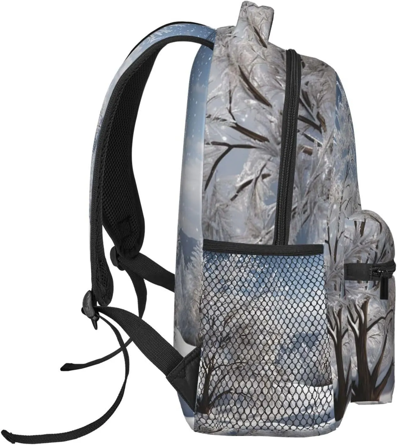 Snowflake Pine Tree Backpack for Men Women Casual Daypack Laptop Backpack Computer Bag Travel Laptop Bag