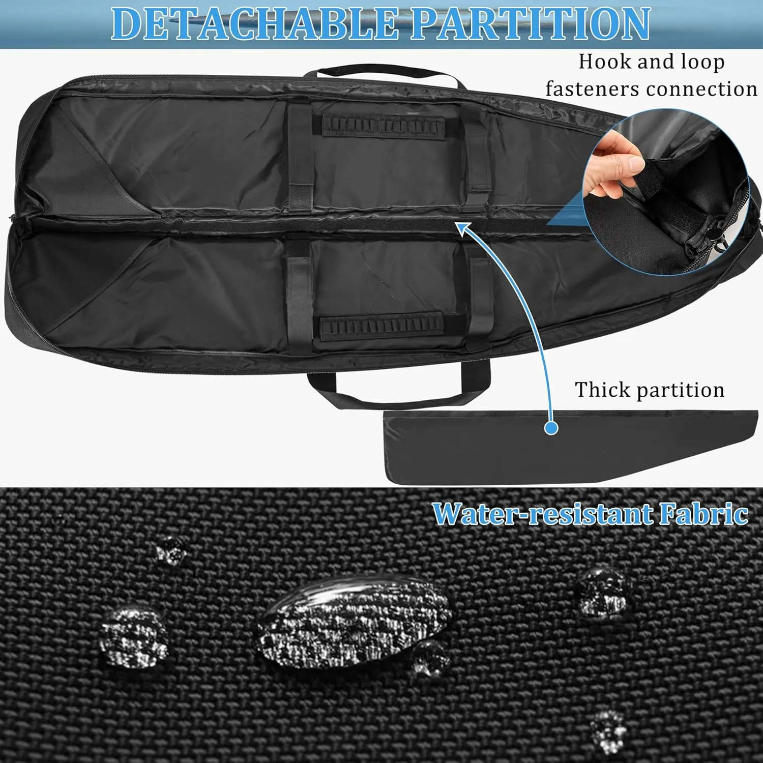 Soft Double Shotgun Rifle Case 38"/42"/46"/52" Long Rifle Bag for Hunting Shooting Range, Firearm Transportation, With Multiple Magazine Holder Pouches