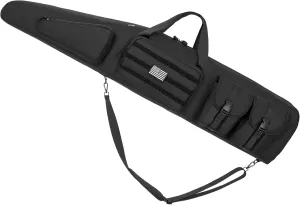Soft Double Shotgun Rifle Case 38"/42"/46"/52" Long Rifle Bag for Hunting Shooting Range, Firearm Transportation, With Multiple Magazine Holder Pouches