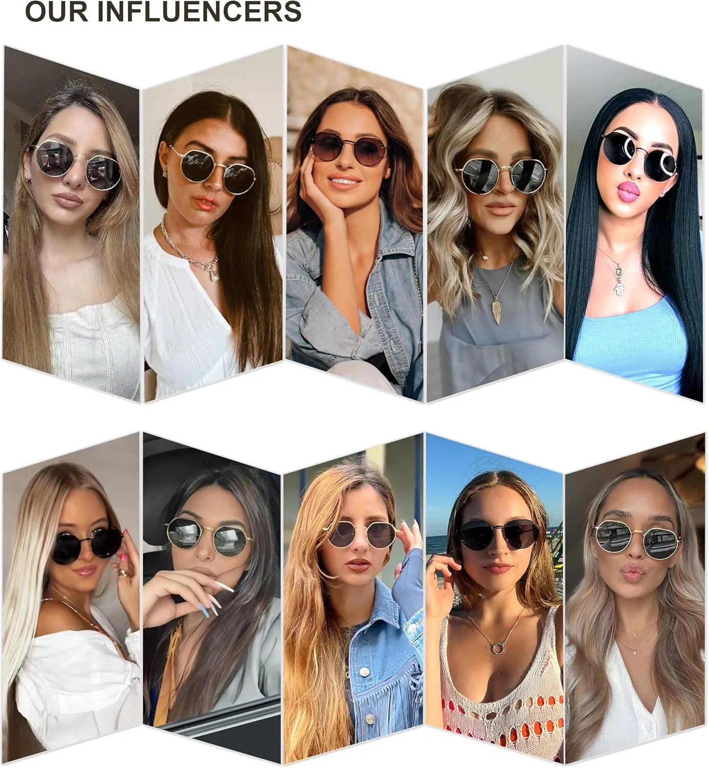SOJOS Round Polygon Polarized Sunglasses for Women Men Retro Classic Vintage Panto Shades SJ1157