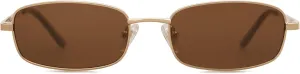SOJOS Small Y2k Narrow Rectangle Sunglasses Womens Mens Retro 80s 90s Skinny Sunnies SJ1187