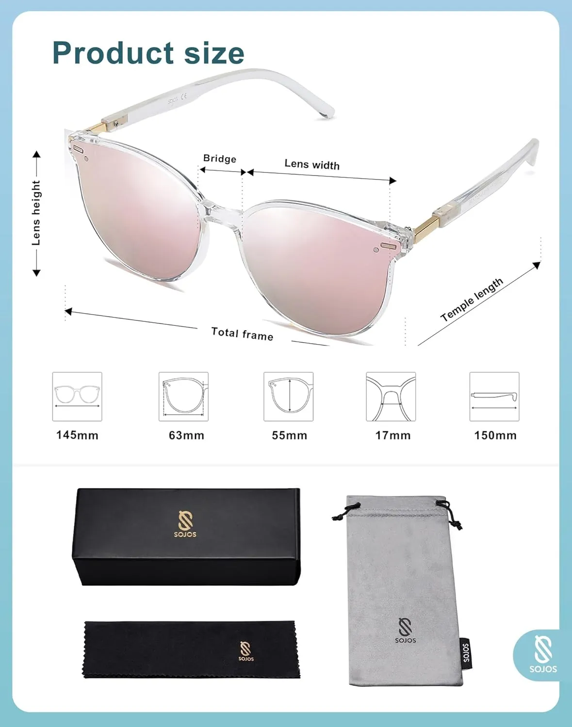 SOJOS Sunglasses Womens Trendy 2025 Classic Round Retro Vintage Shades Large Frame Sunnies SJ2067