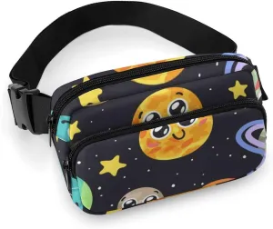 Solar System Space Star Fashion Fanny Pack Belt Bag Crossbody Bags for Women Men Waist Bag with Adjustable Strap