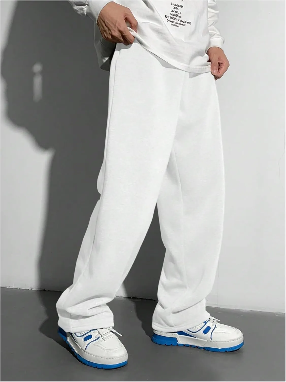 SOLY HUX Boy's Sports Athletic Sweatpants Wide Leg Casual Fall Letter Elastic Waist Baggy Pants