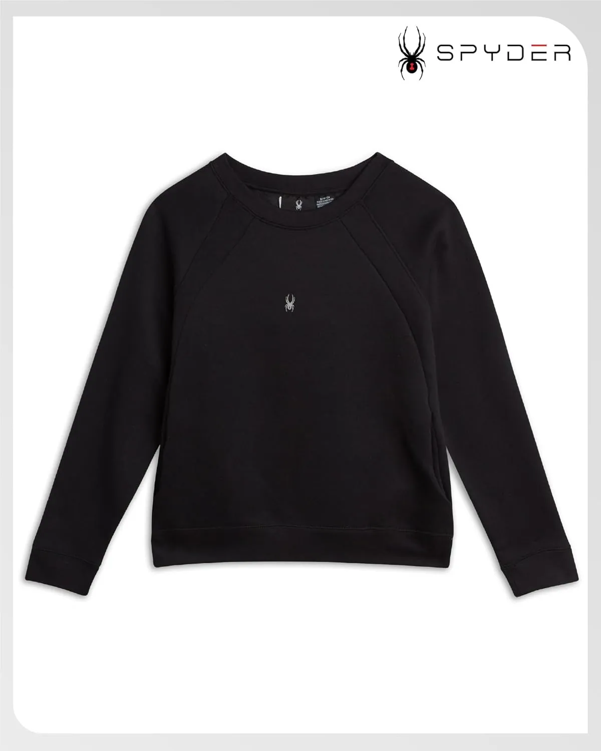 Spyder Women's Crewneck Pullover Sweater - Soft Fleece Long Sleeve Raglan Sweater for Women (Sizes: S-3X)