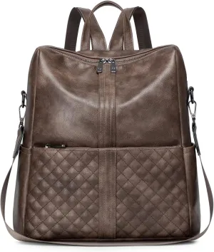 sqlp Daily Use Backpack Purse for Women Vegan Leather Travel Back Pack Fashion Multipurpose Design Shoulder Bags Handbag