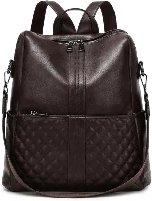 sqlp Daily Use Backpack Purse for Women Vegan Leather Travel Back Pack Fashion Multipurpose Design Shoulder Bags Handbag