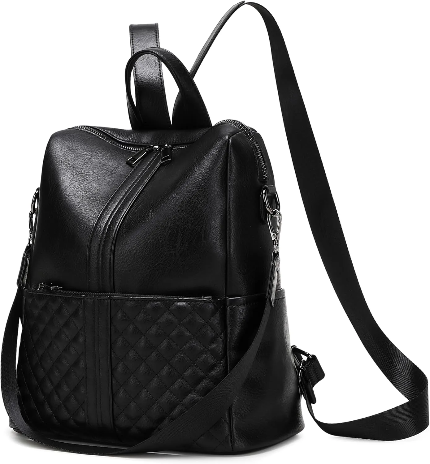 sqlp Daily Use Backpack Purse for Women Vegan Leather Travel Back Pack Fashion Multipurpose Design Shoulder Bags Handbag