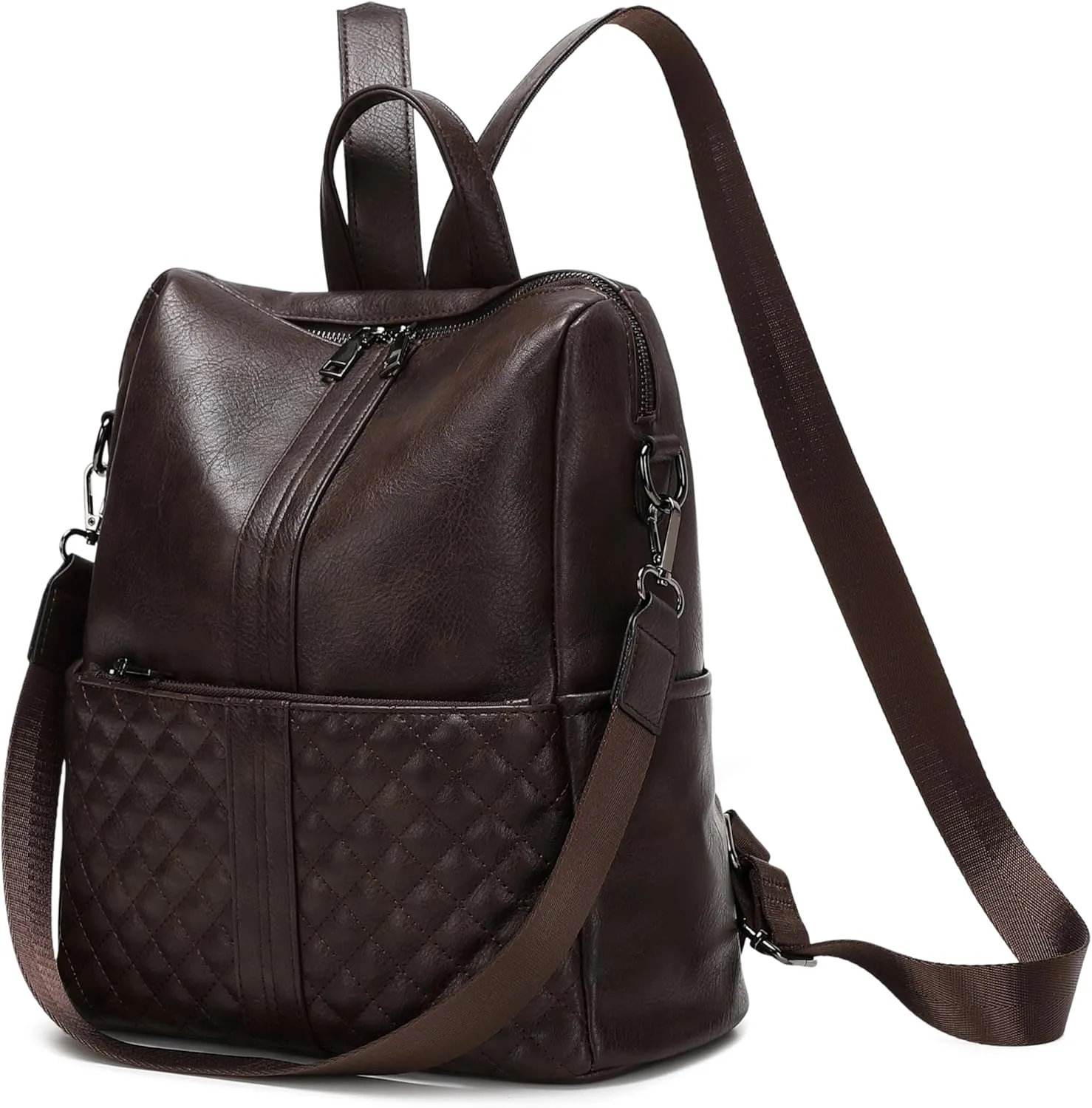sqlp Daily Use Backpack Purse for Women Vegan Leather Travel Back Pack Fashion Multipurpose Design Shoulder Bags Handbag
