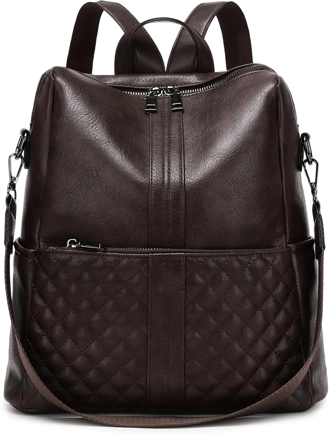 sqlp Daily Use Backpack Purse for Women Vegan Leather Travel Back Pack Fashion Multipurpose Design Shoulder Bags Handbag