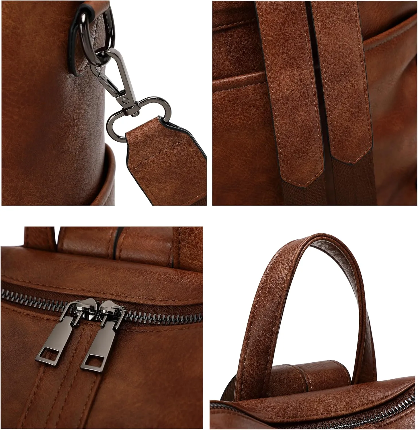 sqlp Daily Use Backpack Purse for Women Vegan Leather Travel Back Pack Fashion Multipurpose Design Shoulder Bags Handbag