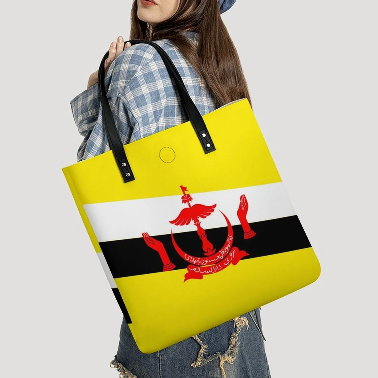 Stylish Congo Flag Women's Hobo Bag Elegant Leather Tote for Travel and Daily Essentials