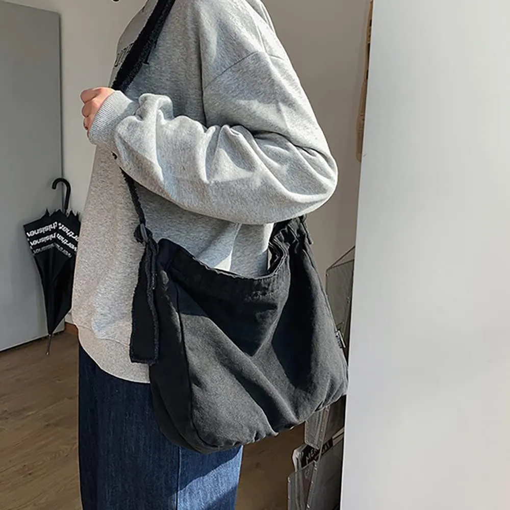 Sumleno Grunge Bag Hobo Boho Hippie Crossbody Bag Sling Purses for Office Shopping Travel Y2k Aesthetic